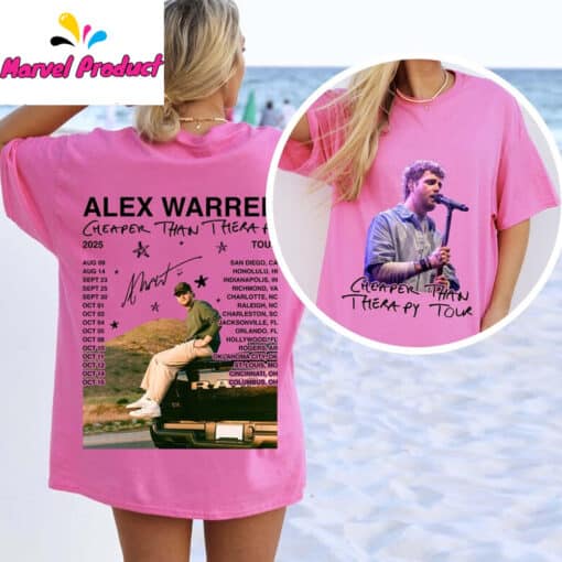 Alex Warren Cheaper Than Therapy Tour Shirt - Image 4