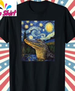 Alligator Alcatraz Van Gogh Style Shirt