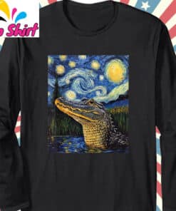 Alligator Alcatraz Van Gogh Style Shirt2