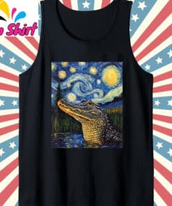 Alligator Alcatraz Van Gogh Style Shirt3