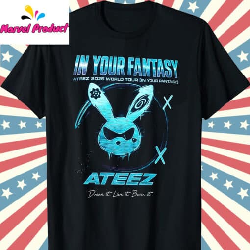 Ateez In Your Fantasy Cyberpunk 2025 Tour Shirt
