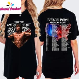 Benson Boone "American Heart" Tour 2025 Shirt 12 Benson Boone American Heart Tour 2025 Shirt