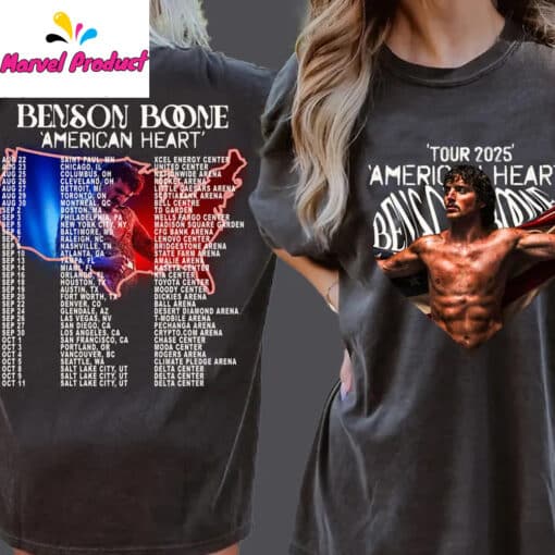 Benson Boone "American Heart" Tour 2025 Shirt - Image 3