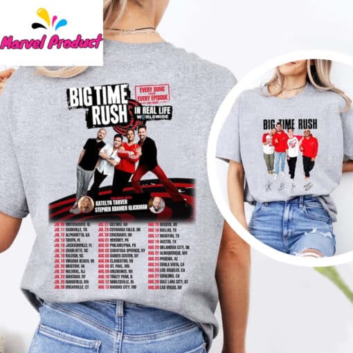 Big Time Rush Every Song Every Episode In Real Life Tour 2025 Shirt - Image 2