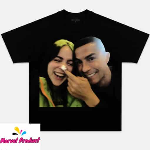 Billie Eilish and Cristiano Ronaldo Funny Photo Shirt