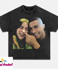 Billie Eilish and Cristiano Ronaldo Funny Photo Shirt2