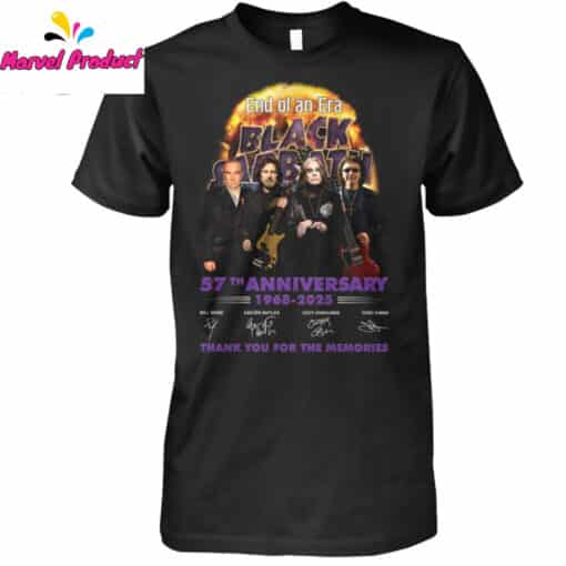 Black Sabbath 57th Anniversary 1968-2025 End of an Era Shirt