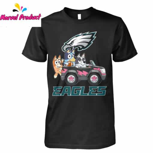 Bluey Cartoon Characters Philadelphia Eagles Fan Shirt