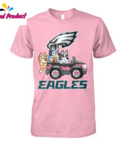 Bluey Cartoon Characters Philadelphia Eagles Fan Shirt2