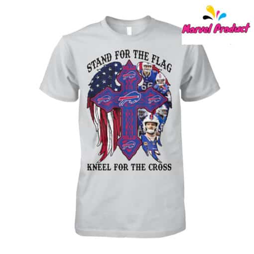 Buffalo Bills Stand For The Flag Kneel For The Cross Shirt - Image 2