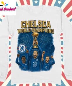 Chelsea Champions Of The World Shirt Long Sleeve White