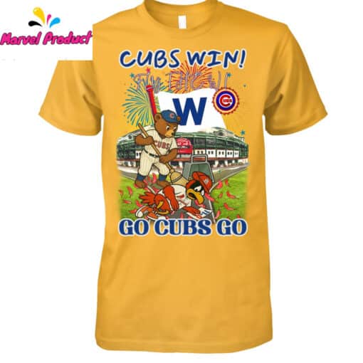 Chicago Cubs Win Fly The W Go Cubs Go Baseball Shirt - Image 2