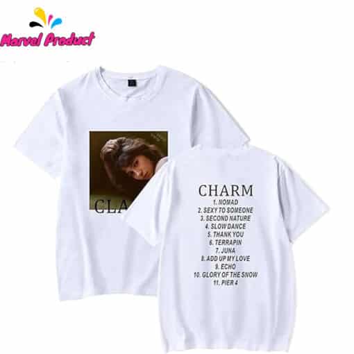 Clairo Charm Tracklist T-Shirt - Image 3