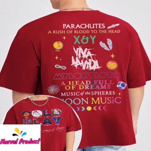 Coldplay Album Art & Signatures Fan Shirt - Image 3