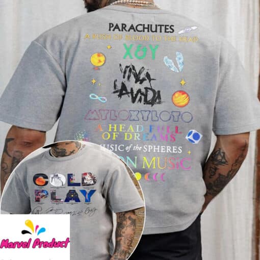 Coldplay Album Art & Signatures Fan Shirt - Image 4