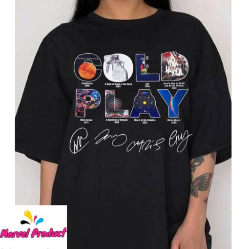 Coldplay Album Discography Front & Back Print Fan Shirt