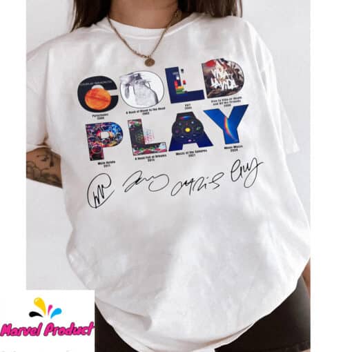 Coldplay Album Discography Front & Back Print Fan Shirt - Image 2