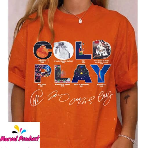 Coldplay Album Discography Front & Back Print Fan Shirt - Image 3