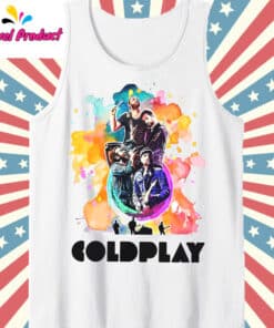 Coldplay Band Tank Top White