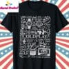 Coldplay Song Titles Icons Graphic Fan T Shirt Black