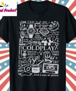 Coldplay Song Titles & Icons Graphic Fan Shirt