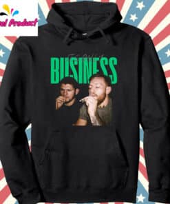 Conor McGregor Nate Diaz Its Only Business Graphic Hoodie Black