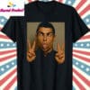 Cristiano Ronaldo Funny Face Graphic T Shirt Black