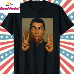 Cristiano Ronaldo Funny Face Graphic Shirt 12 Cristiano Ronaldo Funny Face Graphic T Shirt Black