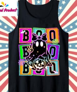 Cute Boo Ghost Coquette Shirt Tank Top Black