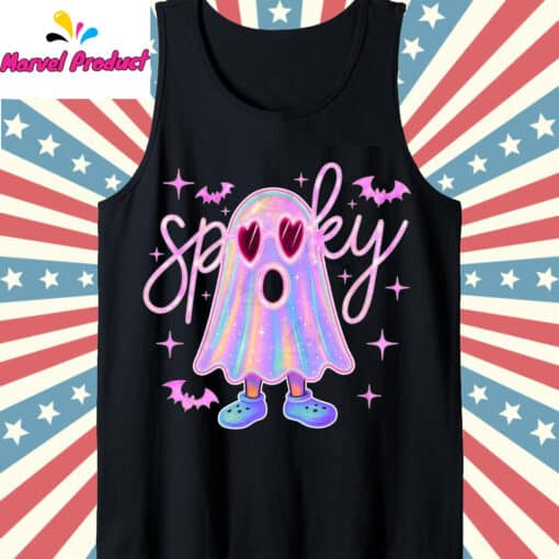 Cute Neon Spooky Ghost Shirt - Image 4