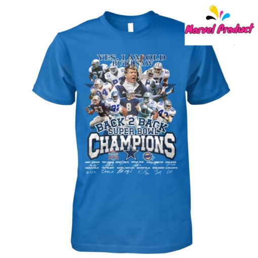 Dallas Cowboys Back 2 Back Super Bowl Champions Shirt - Image 3