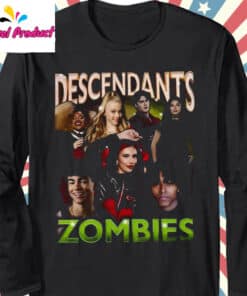 Disney Descendants Zombies Worlds Collide Tour All Characters Long Sleeve Black