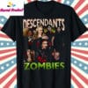 Disney Descendants Zombies Worlds Collide Tour All Characters T Shirt Black