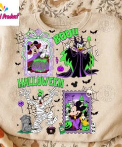 Disney Halloween Mickey Goofy Donald Graphic Shirt