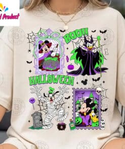 Disney Halloween Mickey Goofy Donald Graphic Shirt2 1
