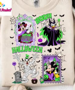 Disney Halloween Mickey Goofy Donald Graphic Shirt3 1