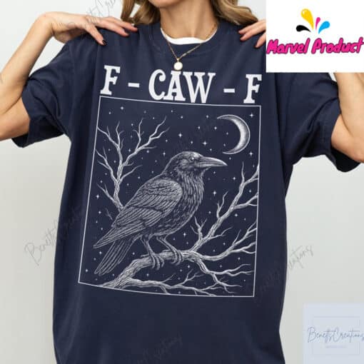 F-Caw-F Raven Moon Graphic Shirt - Image 2