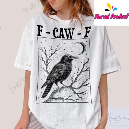 F-Caw-F Raven Moon Graphic Shirt - Image 4