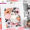 Floral Pink Ghost Halloween Shirt