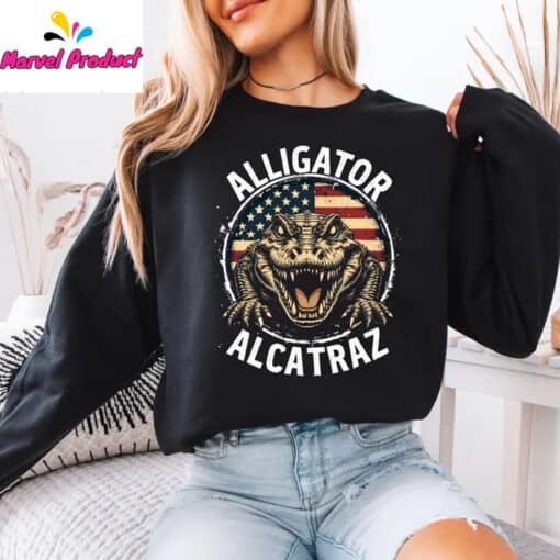 Funny Alligator Ice Prison Joke Shirt - Image 4