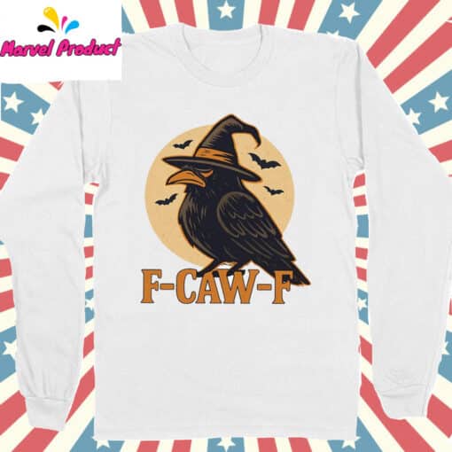 Funny F-Caw-F Halloween Raven Shirt - Image 3