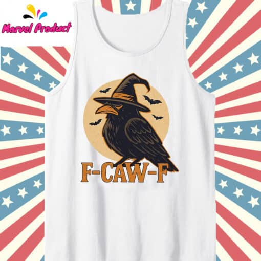 Funny F-Caw-F Halloween Raven Shirt - Image 2