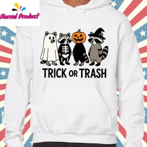 Funny Halloween Trick or Trash Shirt - Image 2