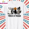 Funny Halloween Trick or Trash Shirt T Shirt White