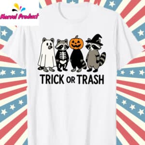 Funny Halloween Trick or Trash Shirt 12 Funny Halloween Trick or Trash Shirt T Shirt White