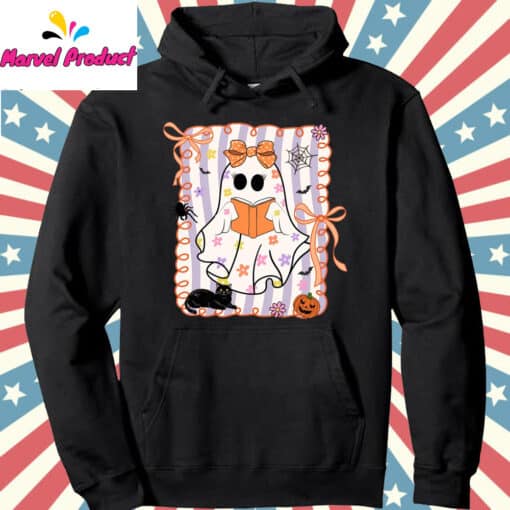 Ghost Reading Books Shirt - Image 2