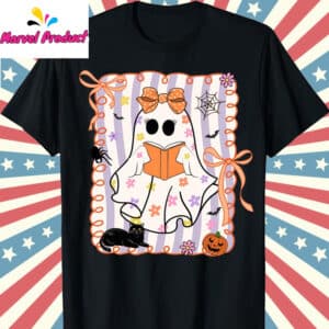 Ghost Reading Books Shirt 12 Ghost Reading Books Shirt T Shirt Black