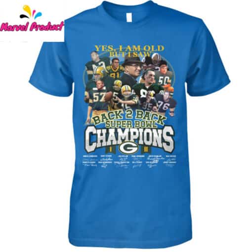 Green Bay Packers Back 2 Back Super Bowl Champions Shirt - Image 2