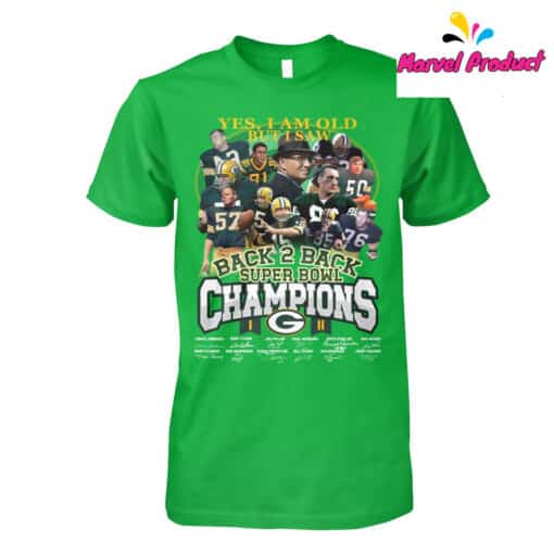 Green Bay Packers Back 2 Back Super Bowl Champions Shirt - Image 3