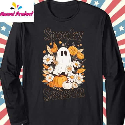 Halloween Floral Ghost Shirt - Image 3